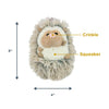 Tall Tails Real Feel Fluffy Holiday Hedgehog with Squeaker Dog Toy