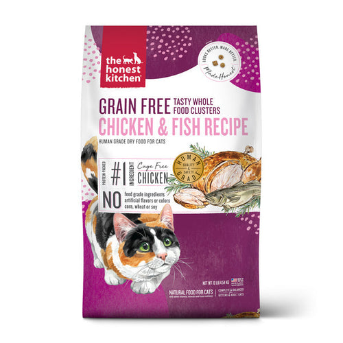 The Honest Kitchen Whole Food Clusters Grain Free Chicken & Fish Dry Cat Food